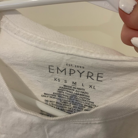 Zumiez Blue Flower Longsleeve Crop Shirt - Picture 3 of 3